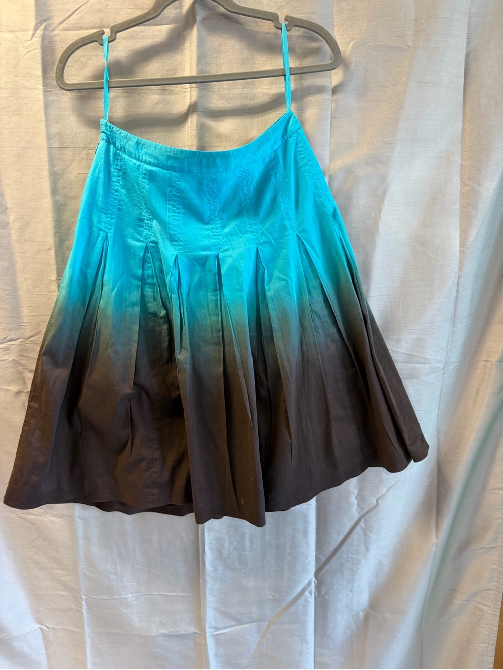 INC International Concepts Turquoise to Black Ombre Circle Skirt
